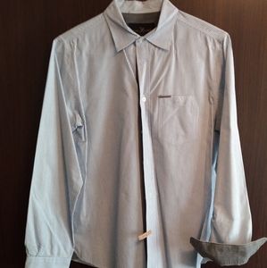 Marc Ecko Cut & Sew stripe slim fit shirt small